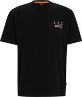 BOSS - T-shirt Backprint Zwart - Heren - Maat L - Regular-fit
