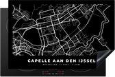 KitchenYeah® Inductie beschermer 81.6x52.7 cm - Kaart - Capelle aan den IJssel - Zwart - Kookplaataccessoires - Afdekplaat voor kookplaat - Inductiebeschermer - Inductiemat - Inductieplaat mat