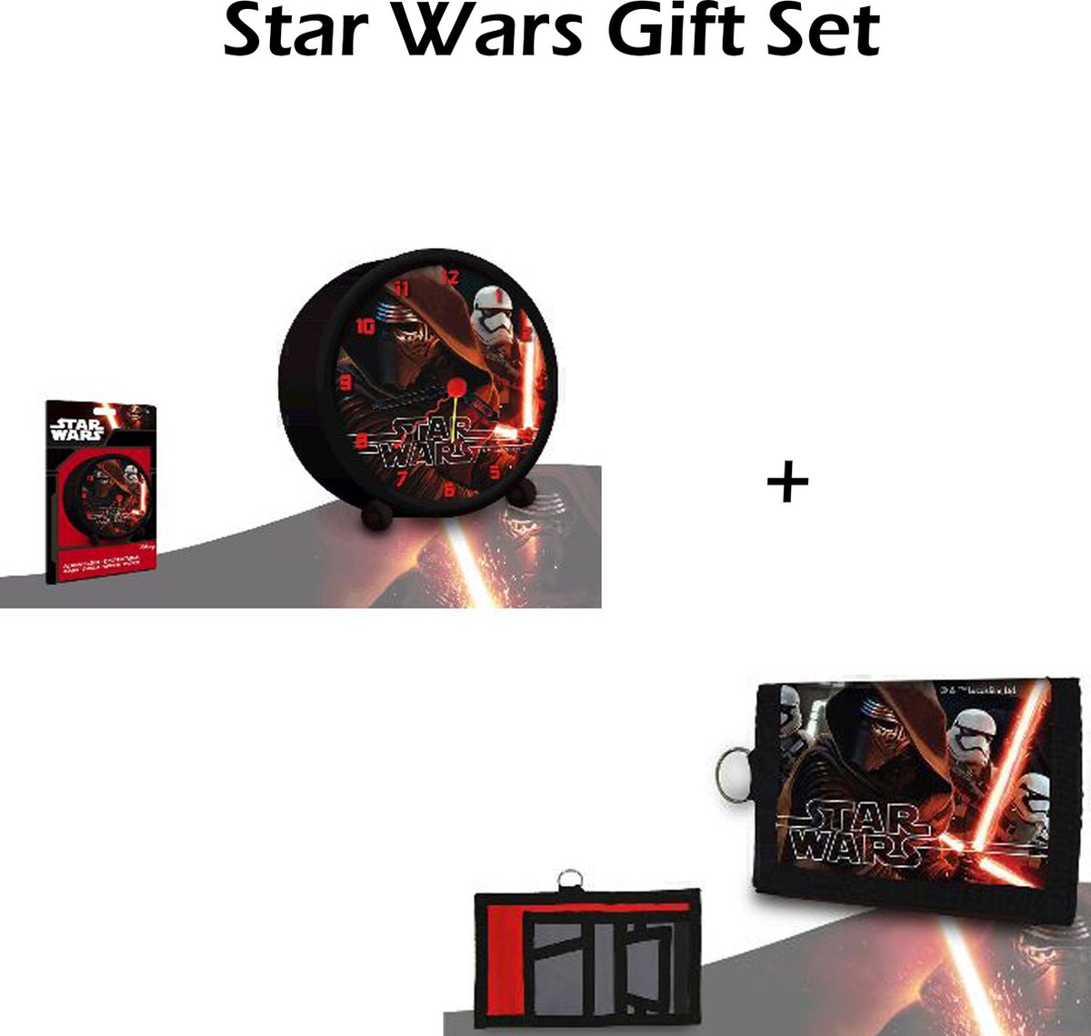 “Star Wars Giftset – Disney Cadeauset – Digitale Wekker + Portefeuille – Voor Kinderen en Fans
