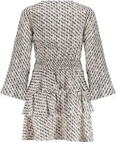 Robe Filles - May - Blanc Craie / Sable poussiéreux / Zwart / Imprimé jaune miel