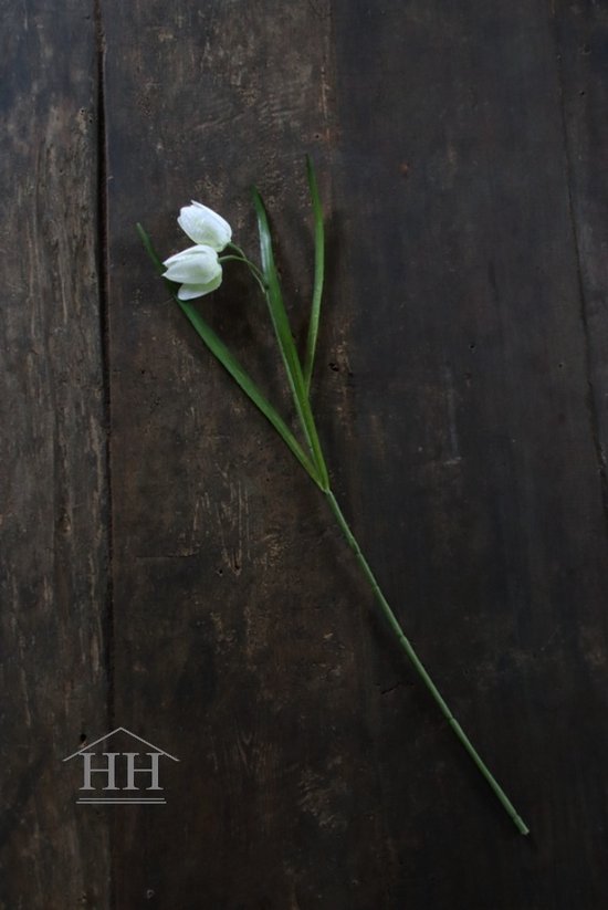Kunst kievitsbloem - wit - 54cm - voorjaarsbloem - kunstbloemen - nepbloemen