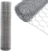 Kippengaas - 50cm x 10m - Schermgaas - Kippengaas zeshoekig - Maaswijdte 27mm - verzinkt staal - zeskantig maaswijdte - Multifunctioneel - Zilver