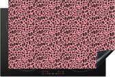 KitchenYeah® Inductie beschermer 81x52 cm - Dierenprint - Roze - Panter - Kookplaataccessoires - Afdekplaat voor kookplaat - Inductiebeschermer - Inductiemat - Inductieplaat mat