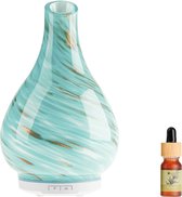 Whiffed® Luxe Aroma Diffuser Incl. Etherische olie - Rozemarijn - Geurverspreider met Glazen Design - 8 uur Aromatherapie - Tot 80m2 - Essentiële Olie Vernevelaar & Diffuser