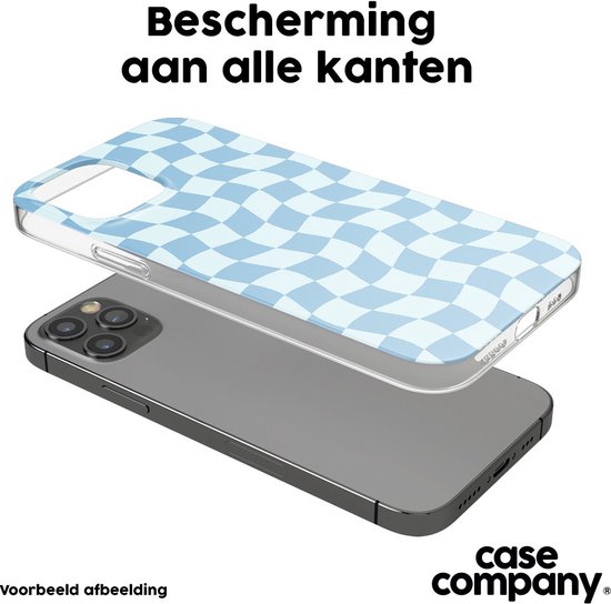 Case Company® - Coque Samsung Galaxy A15 - Grid Blauw - Coque de téléphone souple - Protection sur tous les côtés et bord de l'écran