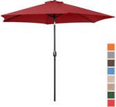 Grand parasol Uniprodo - bordeaux - hexagonal - Ø 300 cm - inclinable