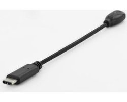 Ednet USB C / micro B USB-kabel 0,1 m USB 2.0 Micro-USB B Zwart