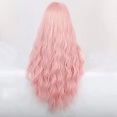 Top Kwaliteit Damespruik – Pruiken Dames - Hair Wig – Haarstuk – Wasbaar – Kambaar – Dames Haar – Kort – Roze