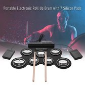 Vouwen Muziek Drums - Hand Roll Up Drum Set - USB Elektronische Siliconen Drum Draagbare Oefening Drums Kit Met Drumsticks Sustain Pedaal
