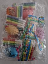 Paaseieren met opdruk om in te kleuren - 10 stuks - Knutselen voor kinderen - setje vilt stiften - 4 kleuren