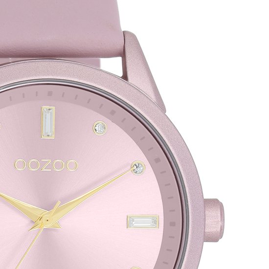 Montre Femme Oozoo C-10380 – Boîtier 45 Mm Jaune – Verre Minéral – Mouvement Quartz Miyota – Bracelet Cuir – Étanche 2 Bars