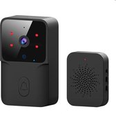 Caméra de sonnette WiFi intelligente | Noir | 2,4 GHz | 480P | Audio bidirectionnel | Peut être utilisé à distance | Montage par Vis ou avec Tape Double Face