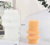 Without Lemon - Siliconen Kaars Mal - Roman Column Stripes - 1 Kaars - Kaarsvorm - Candle Molds - DIY