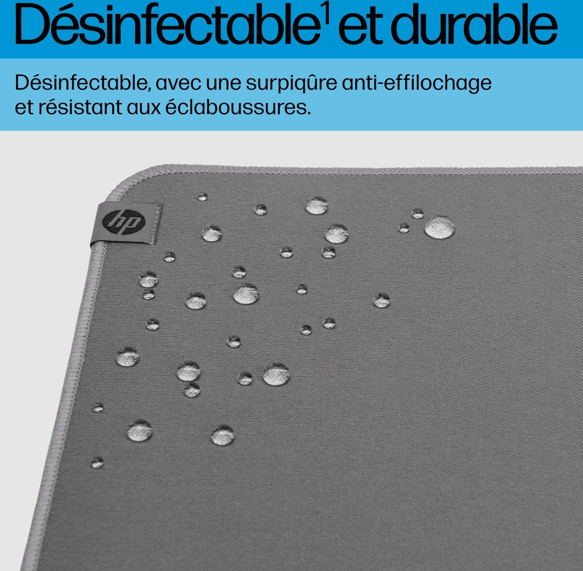 HP 100 Sanitizable MSE Pad Desktop accessoire Grijs