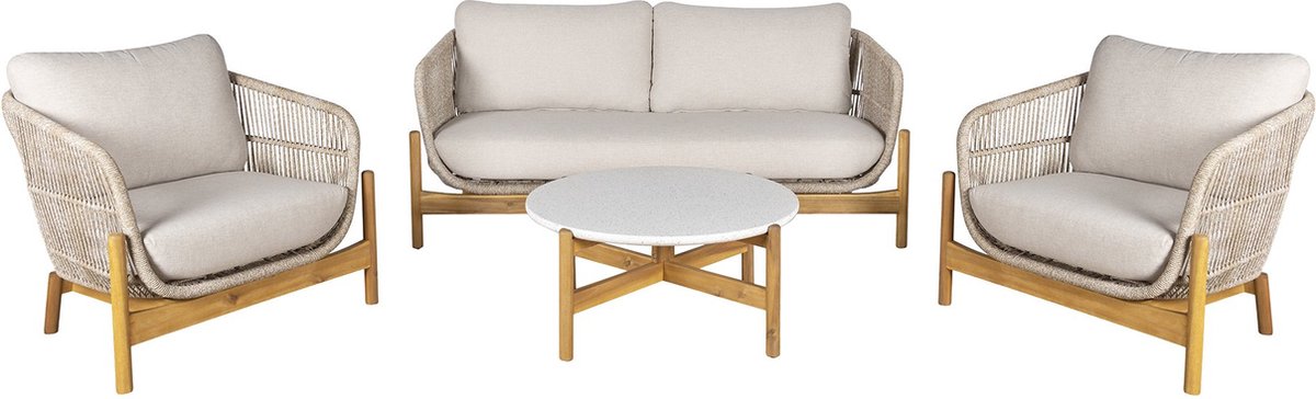 Terracina loungeset incl. kussen buitenshuis bruin,beige.