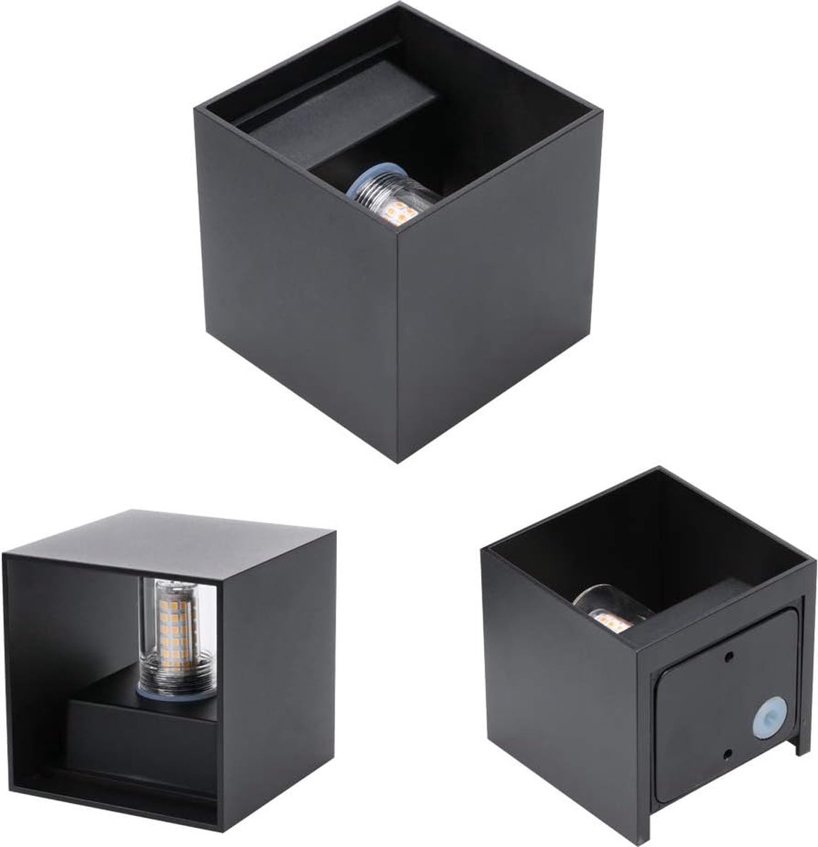 Moderne Binnen en Buiten Wandlampen Zwart (2 Stuks) met Vervangbare G9 LED