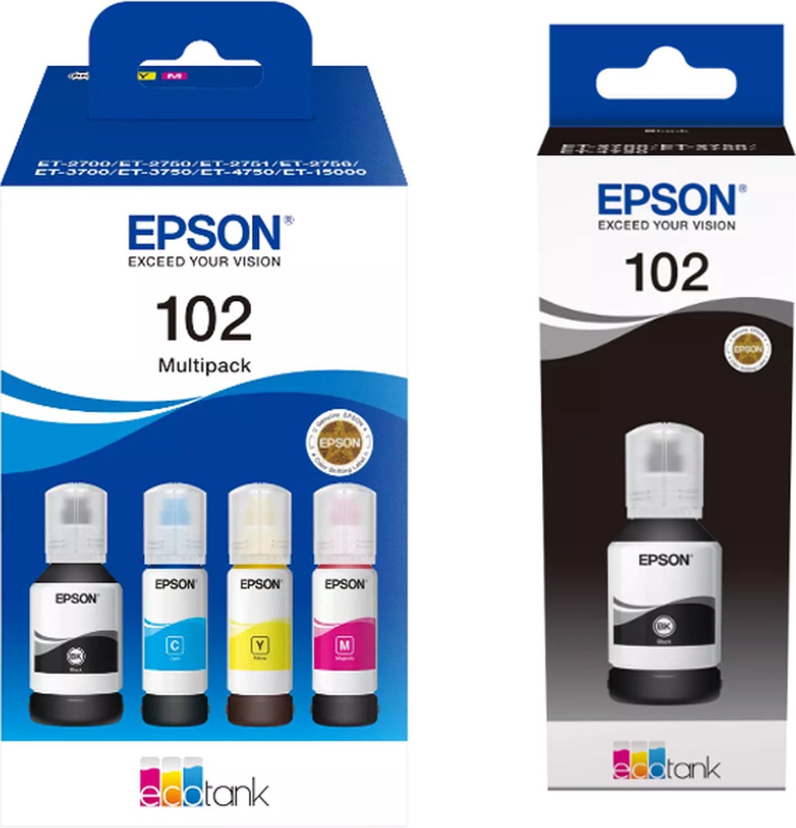 Epson 102 - Inktcartridge - Multipak + Zwart
