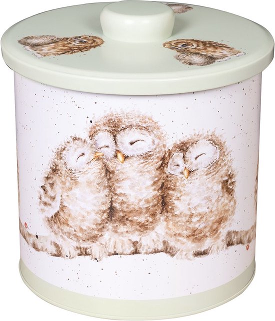 Wrendale Voorraadblik - 'The Country Set' Owl Biscuit Barrel