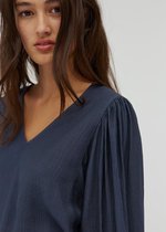 Donkerblauwe V-hals blouse Antoni - mbyM