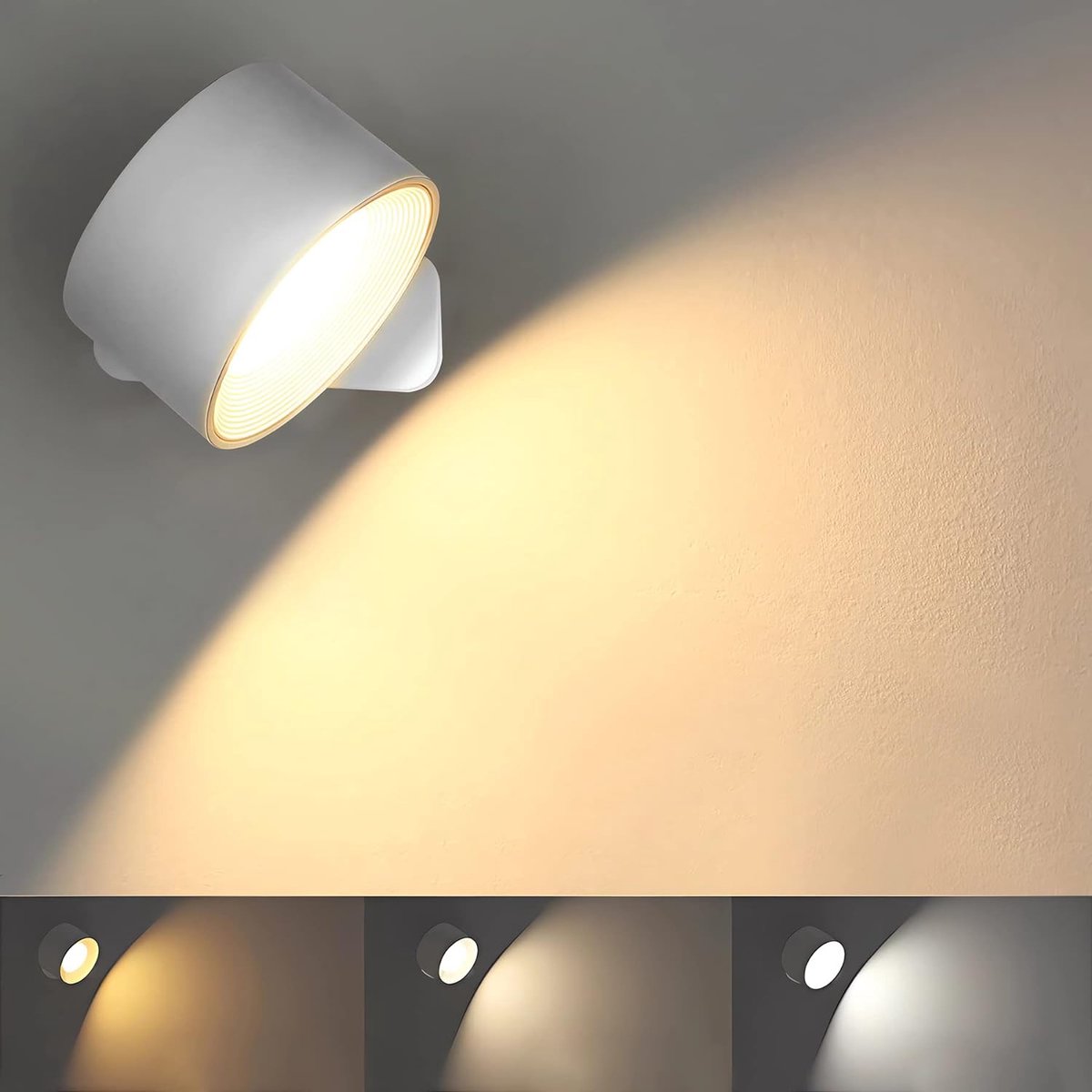 Oplaadbare Wandlamp met Dimbare LED en Aanraakbediening