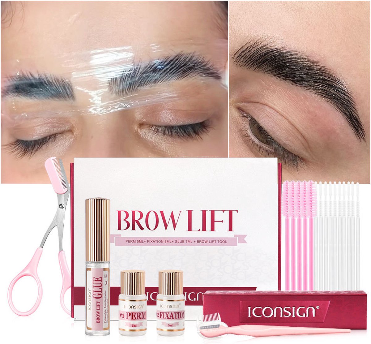 Brow lamination kit-wenkbrauw lift-wenkbrauwkit-brow lift-wenkbrauw lifting set-lash lifting-lash lift-complete set - Iconsign brow lift kit