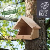 Bol.com Nestkast voor Merel - Vogelhuisjes van vastgeschroefd massief hout – weerbestendig & onbehandeld aanbieding
