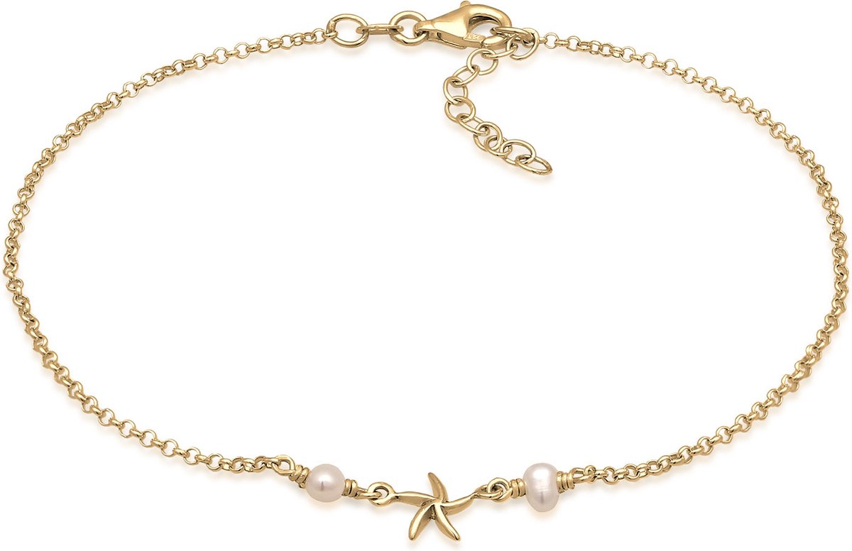 Elli Voetsieraden - Zeester Parel Maritiem Parel - 925 verguld zilver