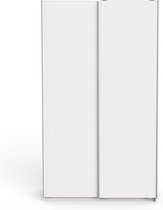 Garderobekast Spectre 116cm met schuifdeuren - mat wit