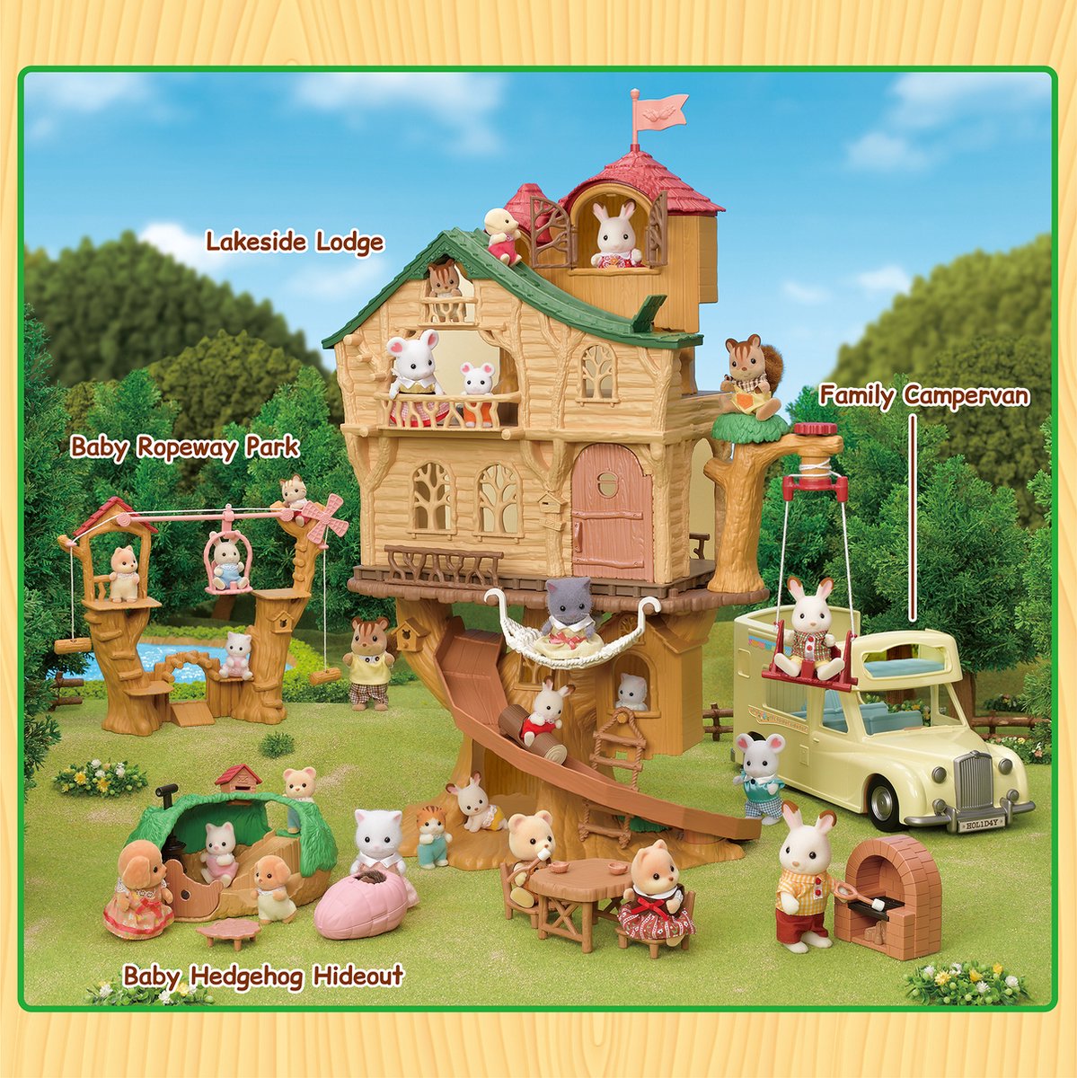 Sylvanian Families 5450 Avontuurlijke boomhut- te combineren met 5451 Blok hut — cadeau in Spellen & Speelgoed - foto 3