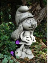 Tuinbeeld van de Smurfen -Smurfin - 11 kilo - Gietsteen