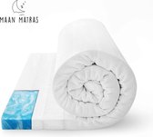 Maan matras® Topper - Topper 140x200 - Topdekmatras - Matrashoes met rits - Matrasvernieuwer - Hybrid Traagschuim - Hotel kwaliteit - Gratis retourneren - Duurzaam - Anti bacterieel - Ergonomisch & Hygiënisch