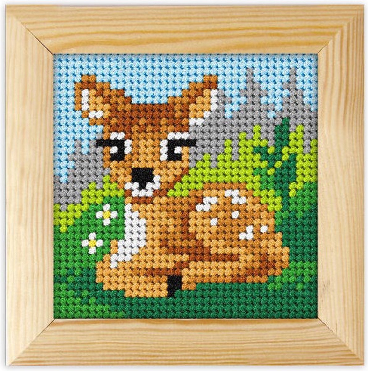 WELIWE Broderie Point De Croix Canevas Kits 11CT Adulte Debutant Pré Imprimé Point De Croix Kit Complet DIY Décoration D'intérieur Canard Sauvage 40x50cm