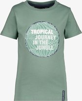 Unsigned jongens T-shirt met jungle opdruk - Groen - Maat 92