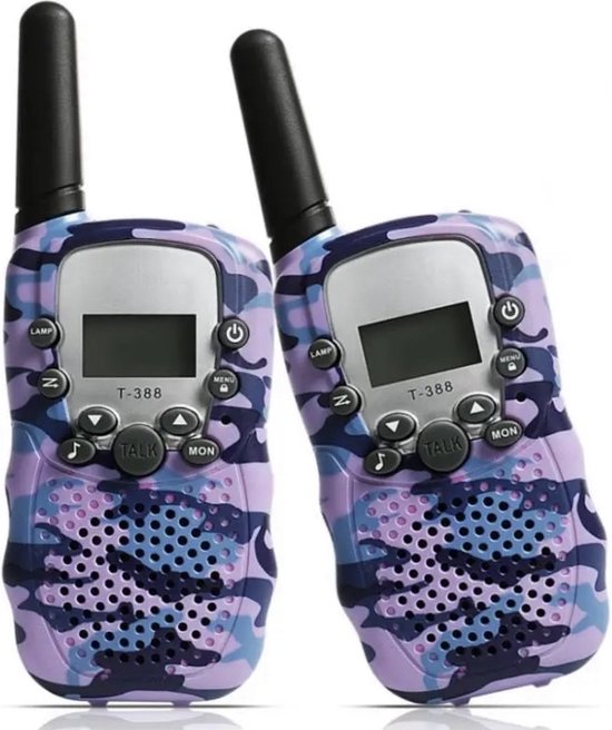NXGKET Walkietalkies met groot bereik voor volwassenen, 2 stuks PMR446, oplaadbaar met geïntegreerde batterijen, 16-kanaals radio's met USB Type-C- kabel, VOX, handsfree, automatische geluiddemper