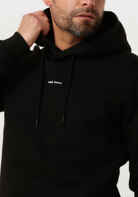 PURE PATH Pure Logo Sweat à capuche Pulls & Pulls & Gilets Homme - Pull - Sweat à capuche - Cardigan - Zwart - Taille M