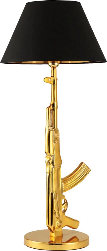 MIRO Gun Lamp AK-47 - Pistoollamp - Geweerlamp - Tafellamp - Woonkamer - Slaapkamer - Kantoor - Decoratief - Goud