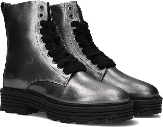 Hip H1630 Veterboots - Laarzen Met Veters - Meisjes - Zilver - Maat 38