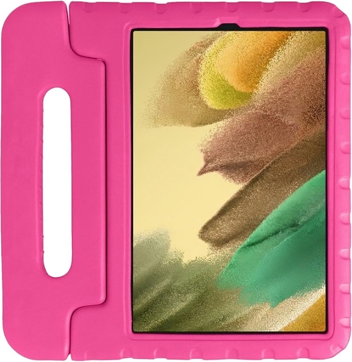 Tablet beschermhoes geschikt voor Samsung Galaxy Tab A7 Lite – Kinderhoes – Kinderhoesje - Hoes - Hoesje voor Kinderen – Handvat en Standaard – Kindvriendelijke Cover | Roze