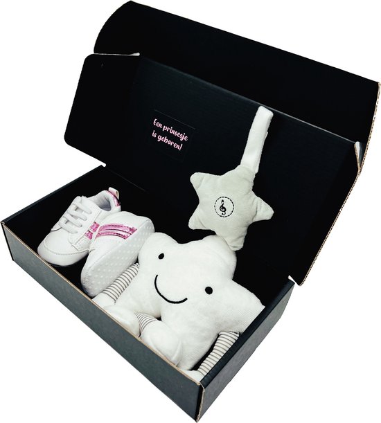 Kraamcadeau meisje - babysneakers - muziekmobiel - kraamkado - kan ook rechtstreeks met kaart worden opgestuurd van De Kleine Keutel. — afbeelding 2