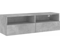 vidaXL - Tv-wandmeubel - 100x30x30 - cm - bewerkt - hout - betongrijs