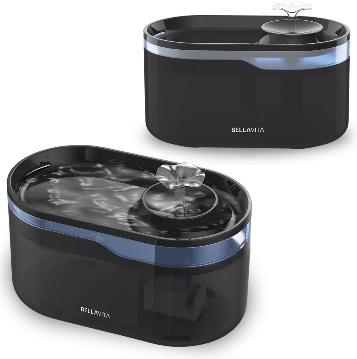 BELLAVITA® Drinkfontein - Waterfontein - Incl. 4 Filters - Waterfontein voor Katten en Honden - 2.8L - Dieren Drinkbak - Zwart thumbnail 6