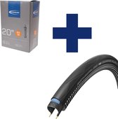 Schwalbe One Tube Binnenband & Buitenband 20 Inch - ETRTO 28-451 - Dunlopventiel - Zwart