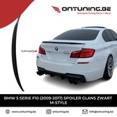 BMW 5 Serie F10 (2009-2017) Spoiler Glans Zwart M-Style