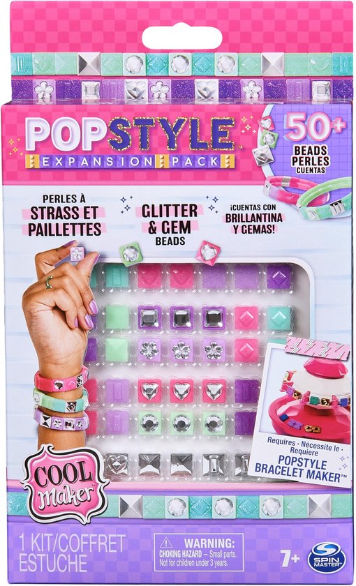 Cool Maker - PopStyle Bracelet Maker-uitbreidingspakket - met meer dan 50 edelsteenkralen - knutselen