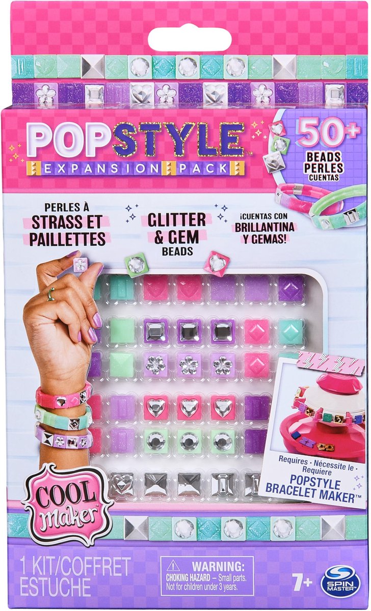 Cool Maker - PopStyle Bracelet Maker-uitbreidingspakket - met meer dan 50 edelsteenkralen - knutselen
