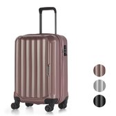 ©TROLLEYZ - Bali No.22 - Trolley 55cm avec serrure TSA - Roues doubles - Spinners 360° - 100% ABS - Bagage à main en Cosmopolitan Pink