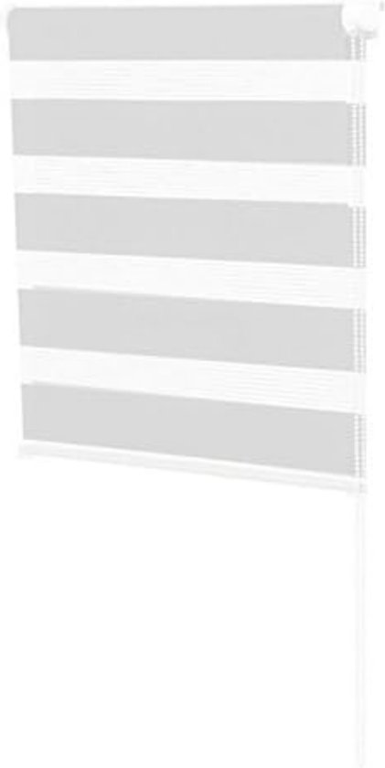 Store enrouleur zèbre, jour et nuit, 60 x 120 cm, blanc