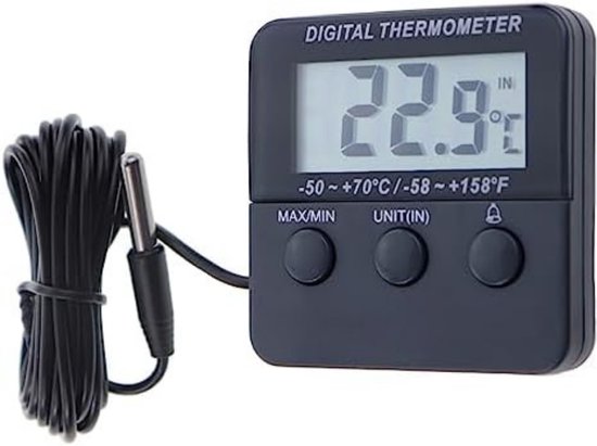 Lantelme Koelkastthermometers, set van 2 stuks, zelfklevend