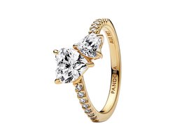 Pandora Timeless Dames Ring Gouden plating;Metaal - Goudkleurig - 17.75 mm / maat 56
