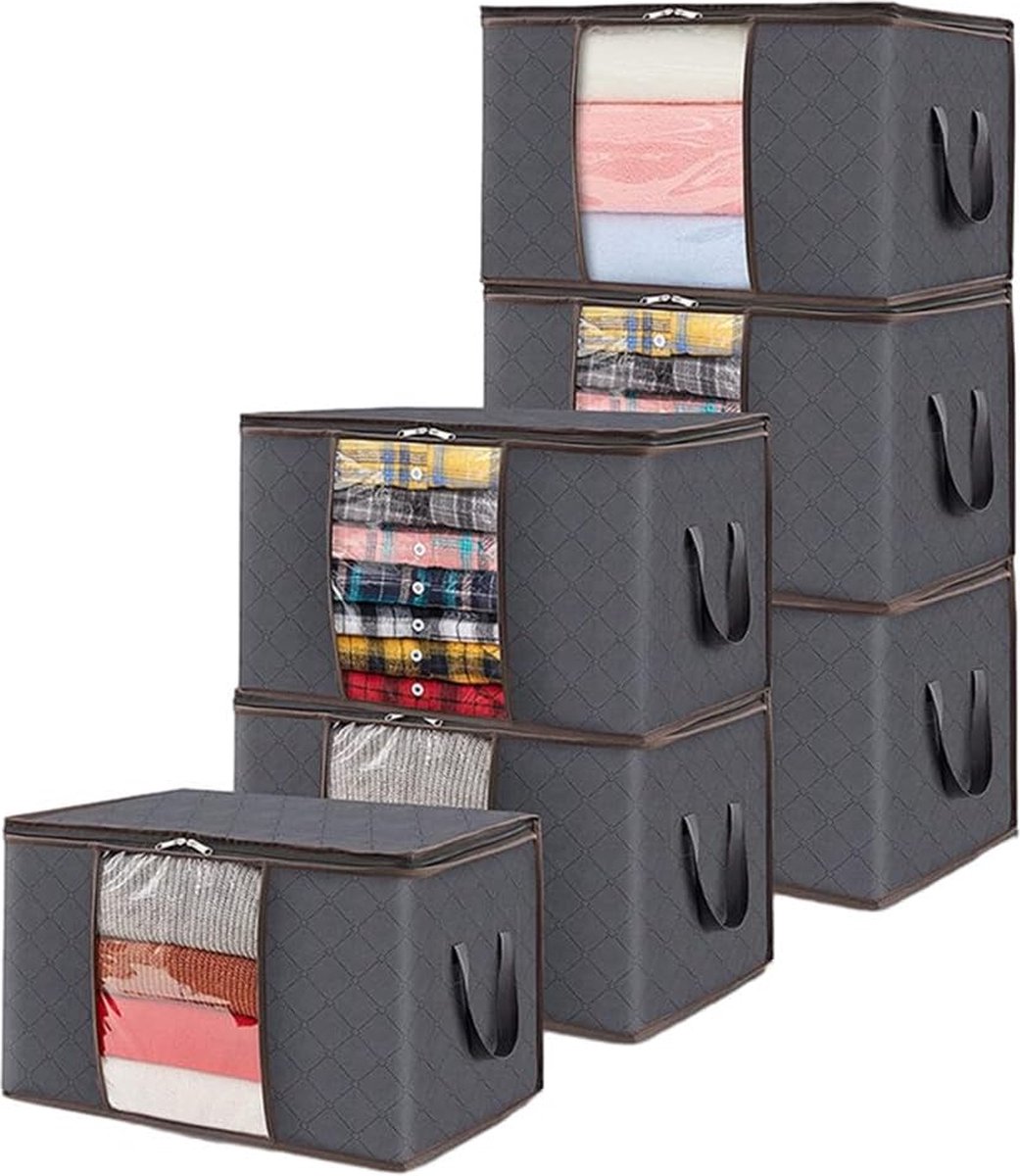 Opbergtas Grijs - opbergtas 60 Liter, 6 stuks